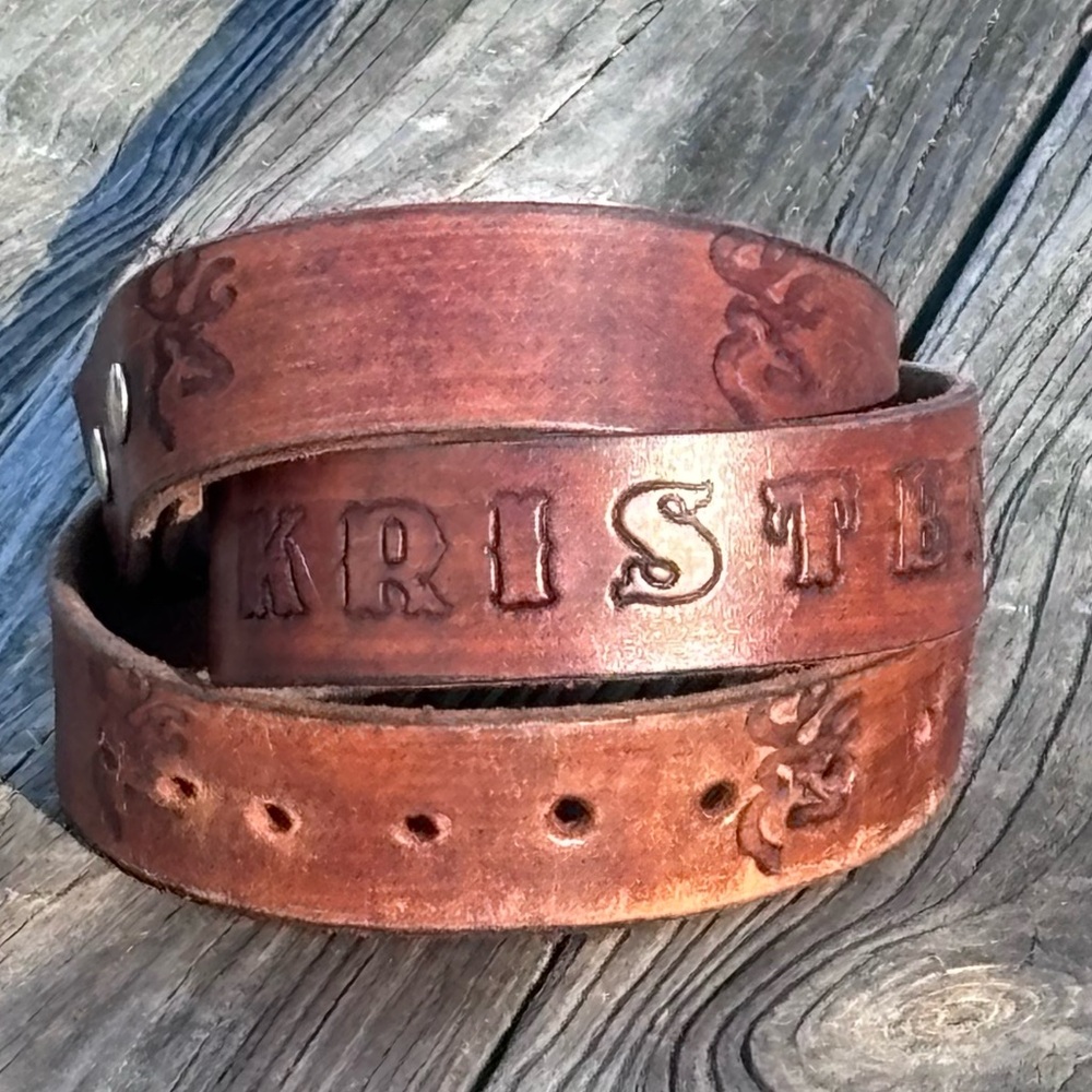 Vintage Browning Monogrammed Belt!
